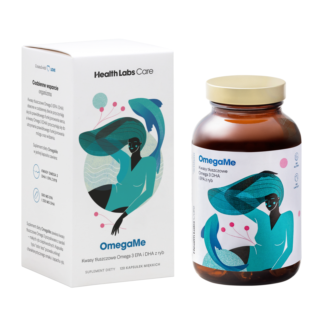 Health Labs Care OmegaMe пищевая добавка Омега 3 жирные кислоты DHA и EPA  из рыбы, 120 кап./1 уп. – купить с доставкой из-за рубежа через платформу  «CDEK.Shopping»