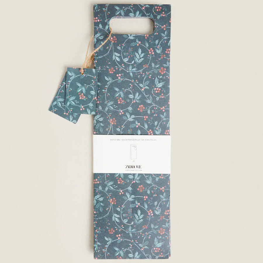

Подарочные пакеты для вина Zara Home Christmas, 2 предмета, синий