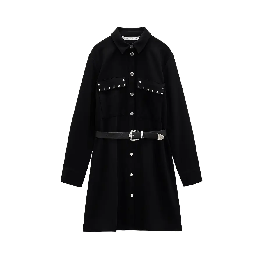 

Платье Zara Studded Mini, черный