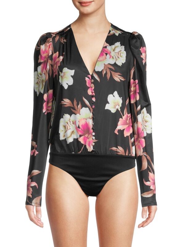 

Боди AFRM с принтом Fanny, noir tropical
