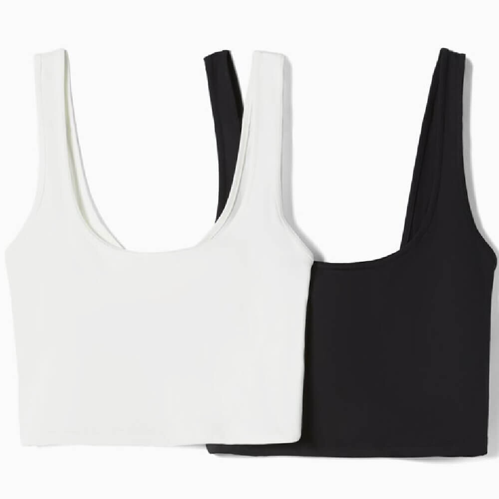 

Комплект топов Bershka, черный/белый