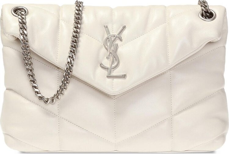 

Сумка Saint Laurent Loulou Puffer Shoulder Bag Crema Soft, кремовый