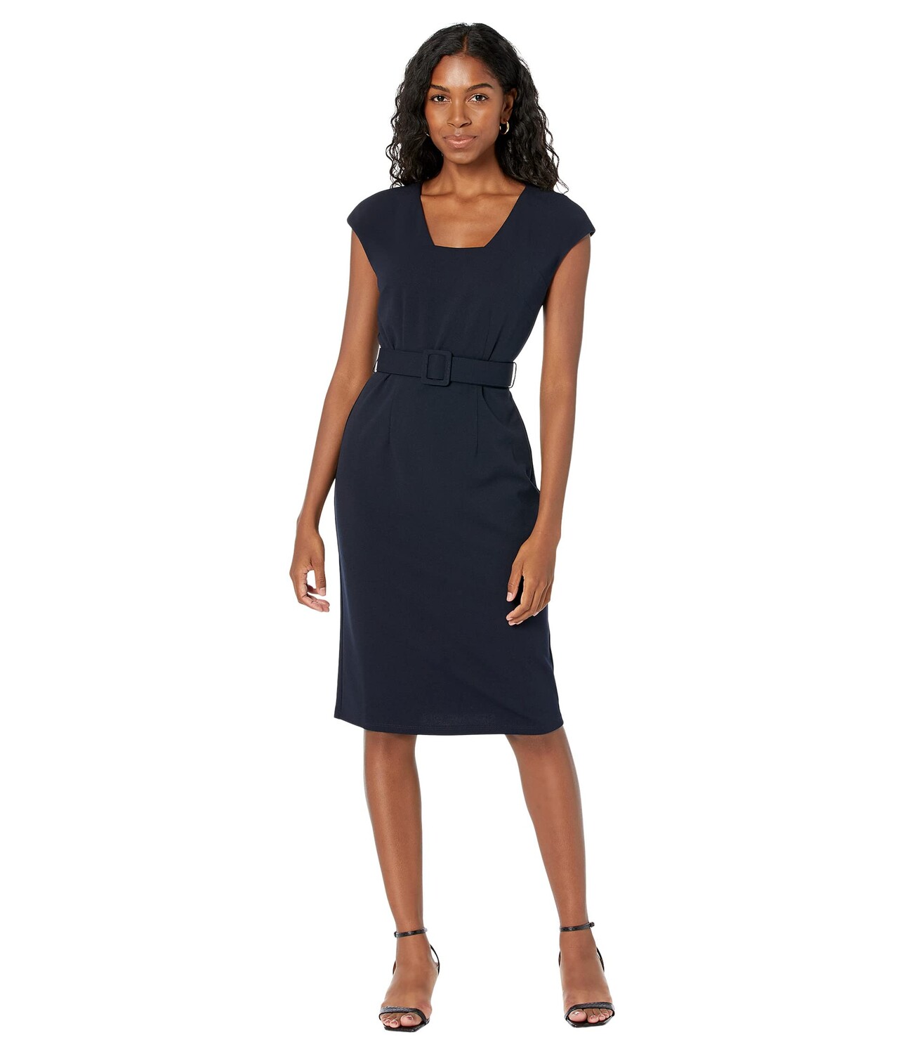 

Платье Maggy London, Petite Square Neck Midi Dress