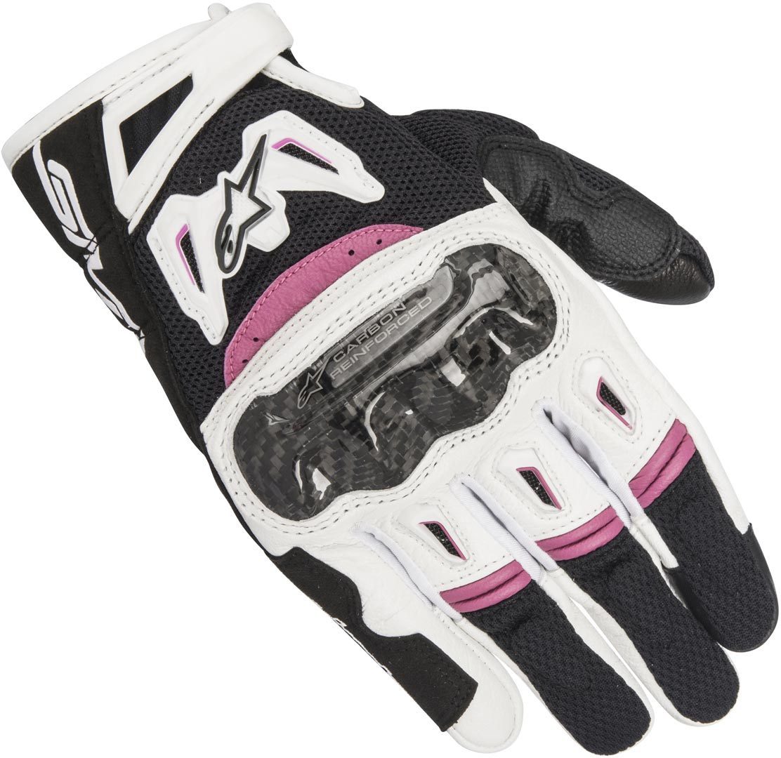 перчатки alpinestars smx 2 air carbon v2 черный Alpinestars Stella SMX-2 Air Carbon V2 Дамы мотоциклов перчатки, черный/белый/пурпурный