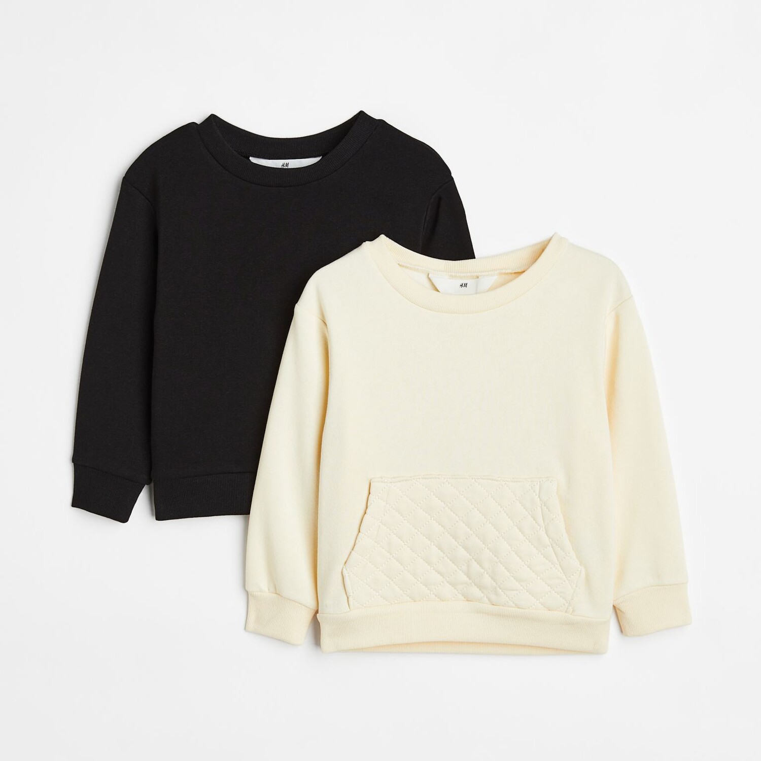 

2 толстовки H&M, черный/кремовый