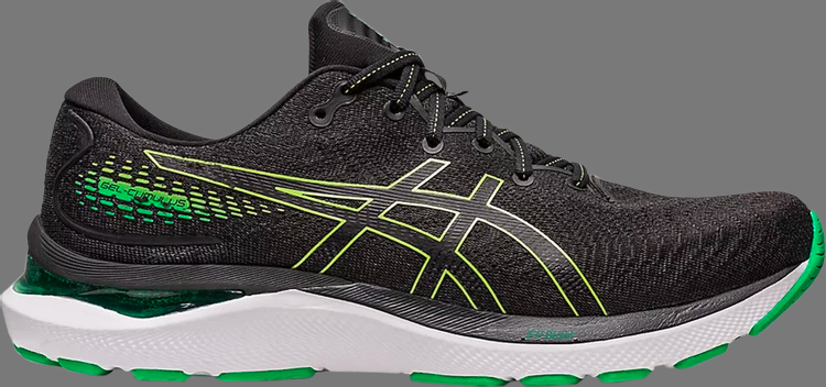 Кроссовки gel cumulus 24 'black lime zest' Asics, черный - фото