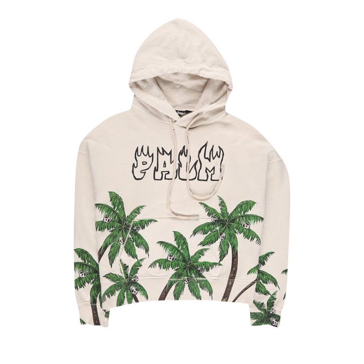 Худи Palm Angels Palms And Skull Vintage Hoodie 'White', белый - фото