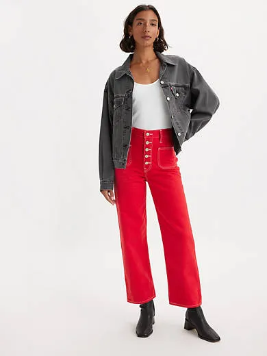 

Женские джинсы прямого кроя с накладными карманами Levi's, красный