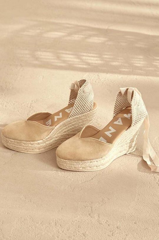 

Эспадрильи Hamptons Heart-Shaped Wedge Espadrilles Manebi, бежевый
