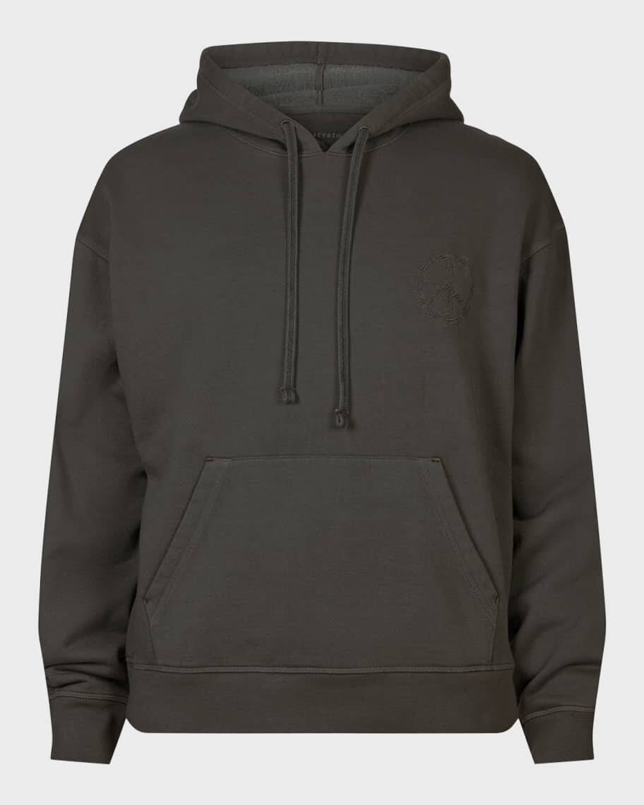 

Мужская толстовка с капюшоном Peace с вышивкой John Varvatos, Серый