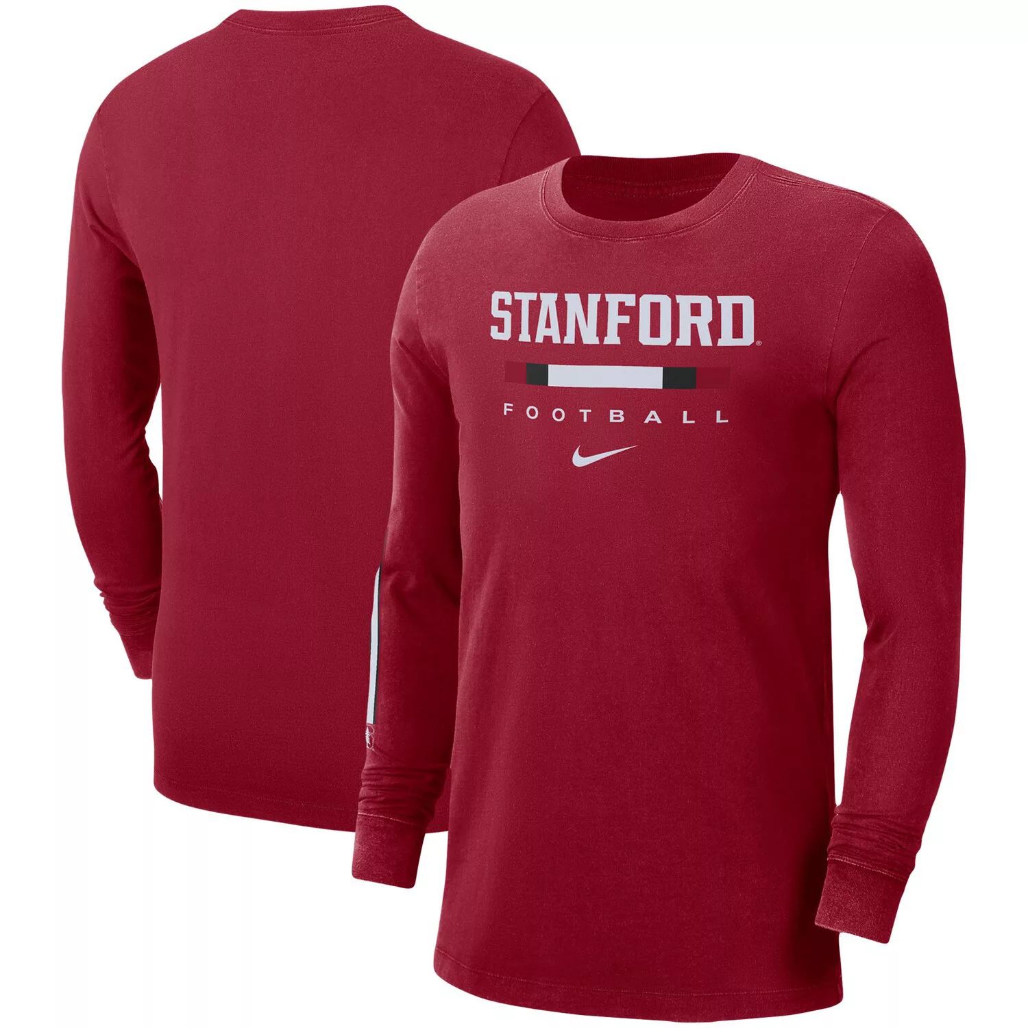 Мужская футболка с длинным рукавом Cardinal Stanford Cardinal Word Nike