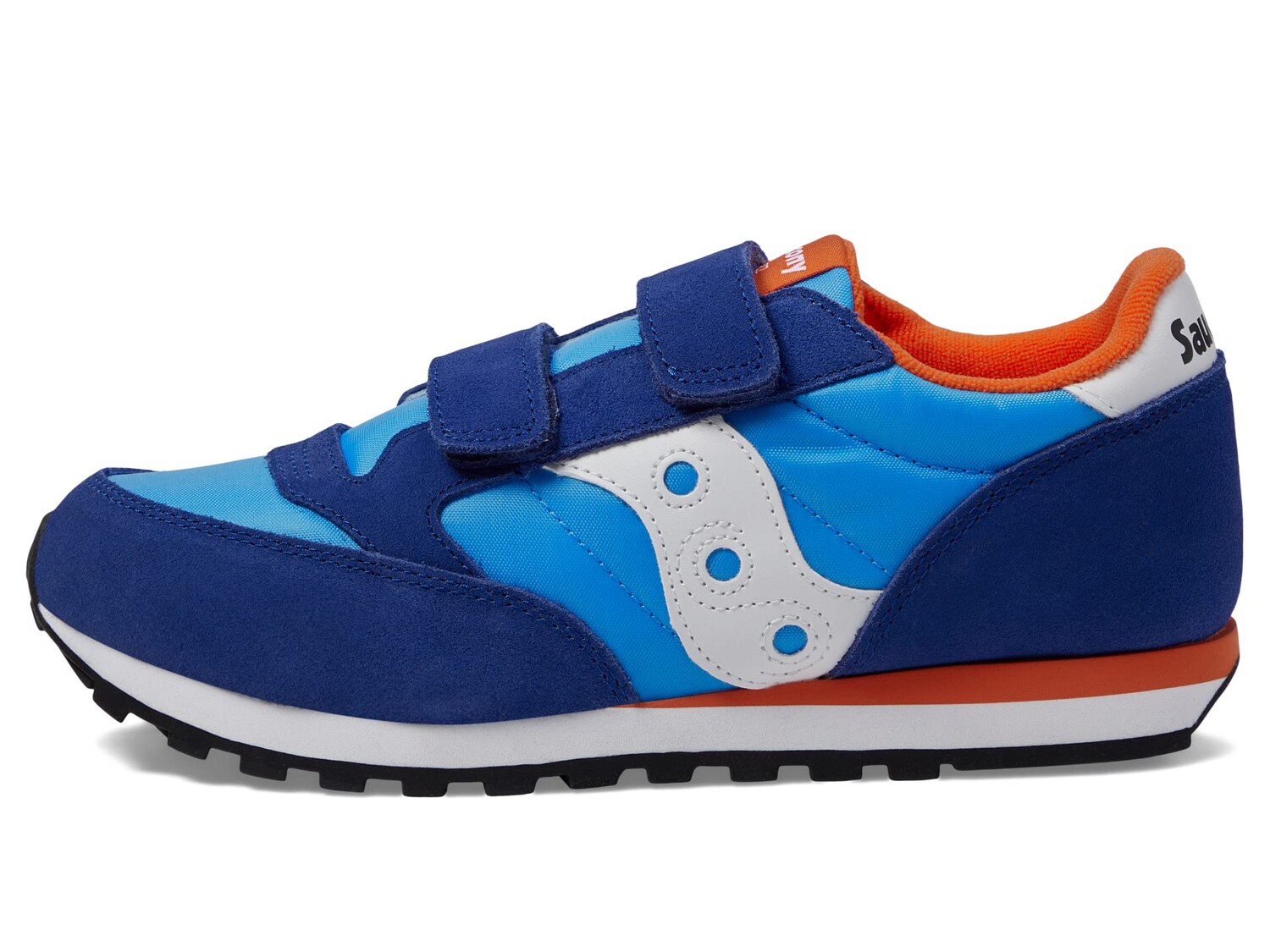 

Кроссовки Saucony Kids Originals Jazz Double Hook & Loop (Little Kid/Big Kid), синий/оранжевый