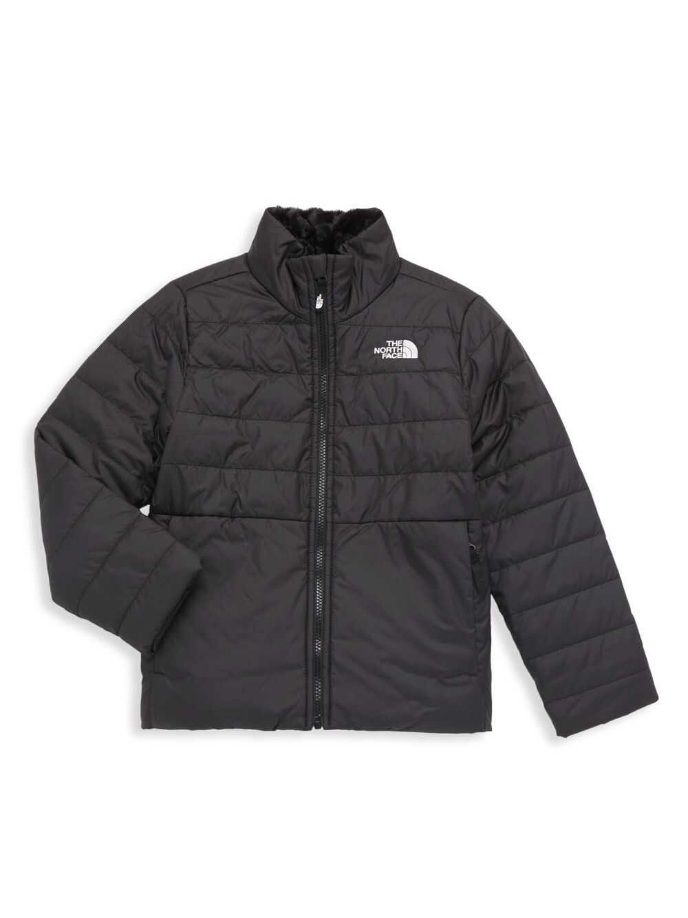 

Двусторонняя куртка Mossbud Swirl для маленьких девочек и девочек The North Face, черный