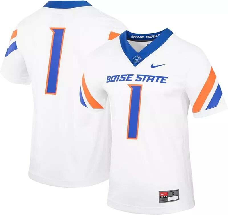 

Мужская белая футбольная майка Nike Boise State Broncos #1 Untouchable