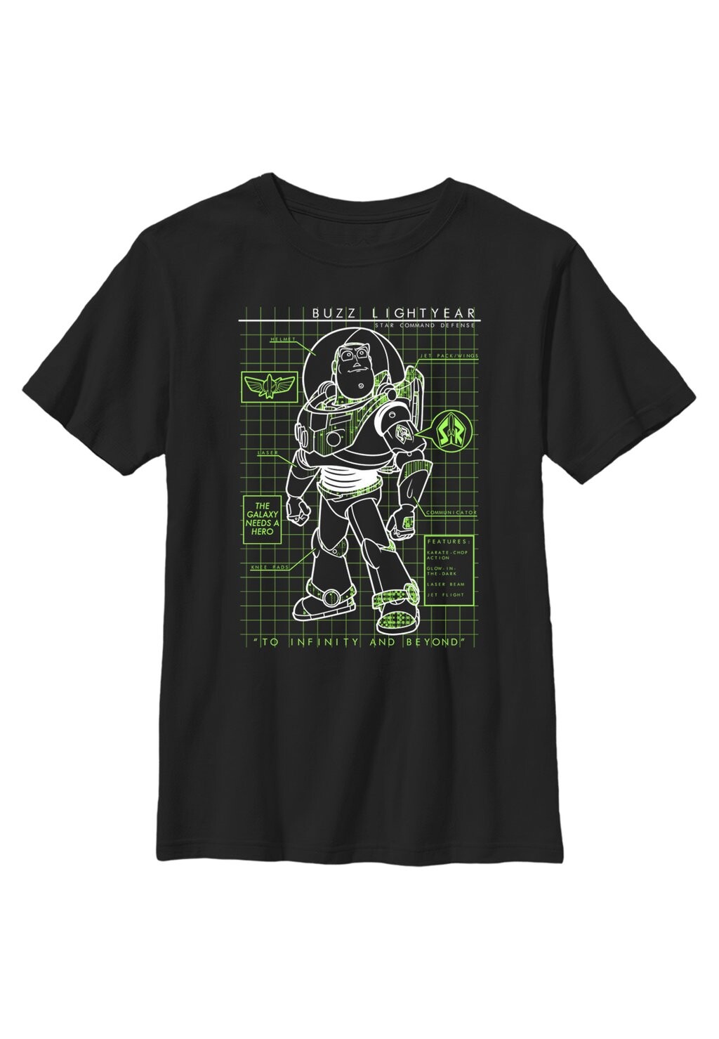 

Футболка с принтом TOY STORY BUZZIN SCHEMATIC Disney, черный