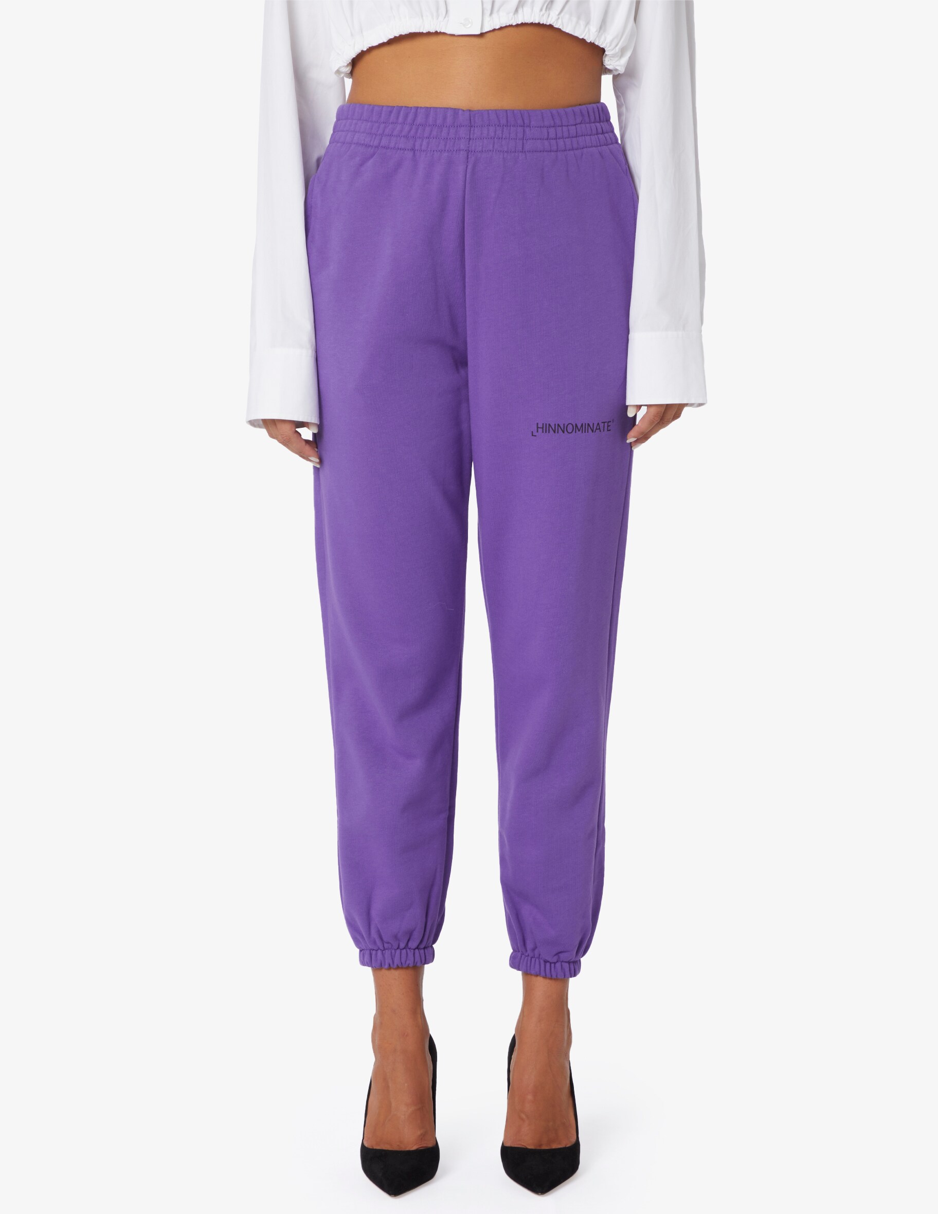 Хлопковые брюки HINNOMINATE, фиолетовый