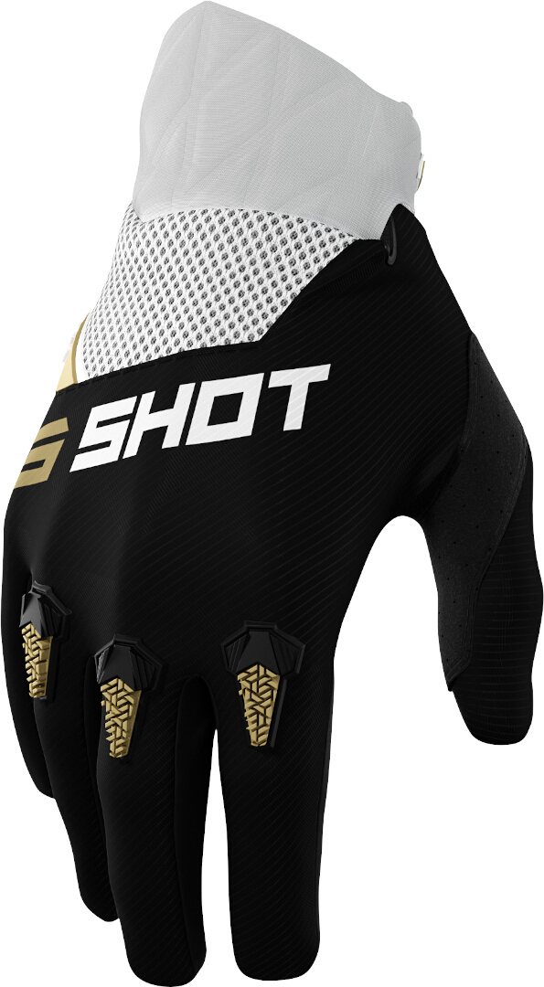 Перчатки Shot Devo с логотипом, черный/золотистый цена и фото