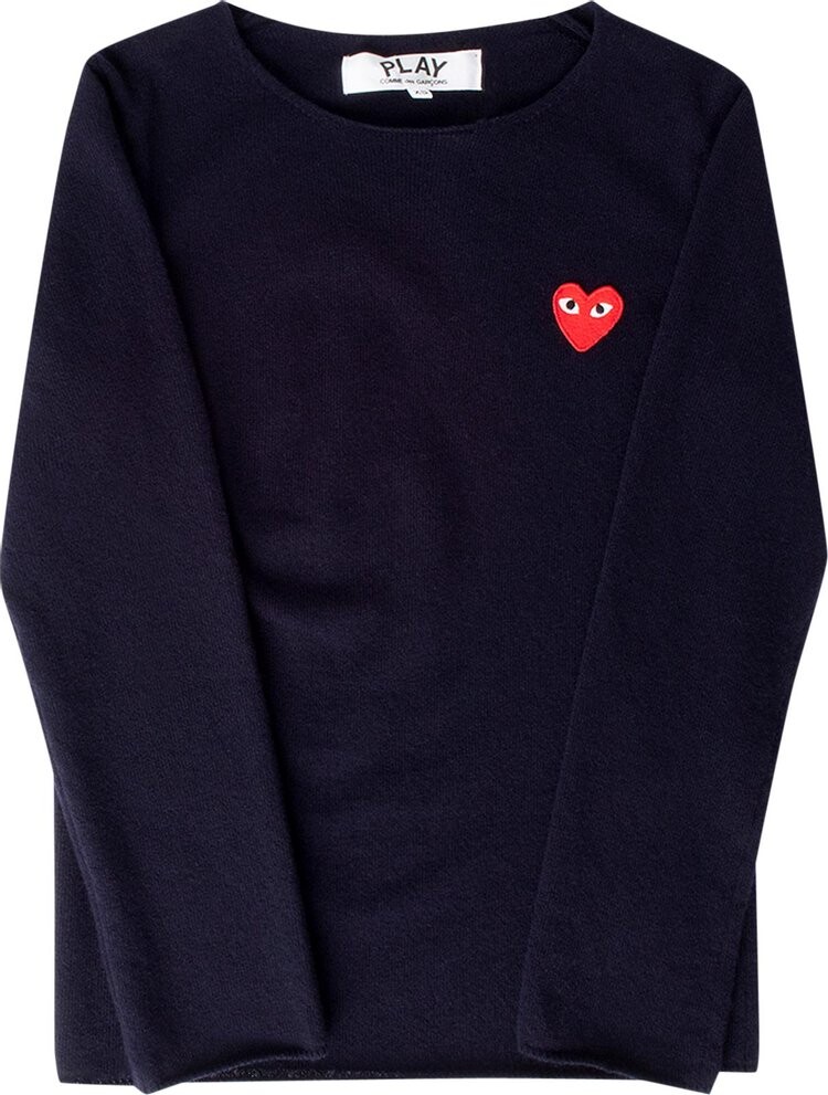 

Свитер Comme des Garçons PLAY Heart Logo Crewneck Sweater 'Navy', синий