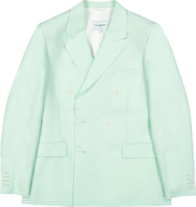 

Блейзер Casablanca Double Breasted Blazer 'Mint Memphis Pinstripe', зеленый