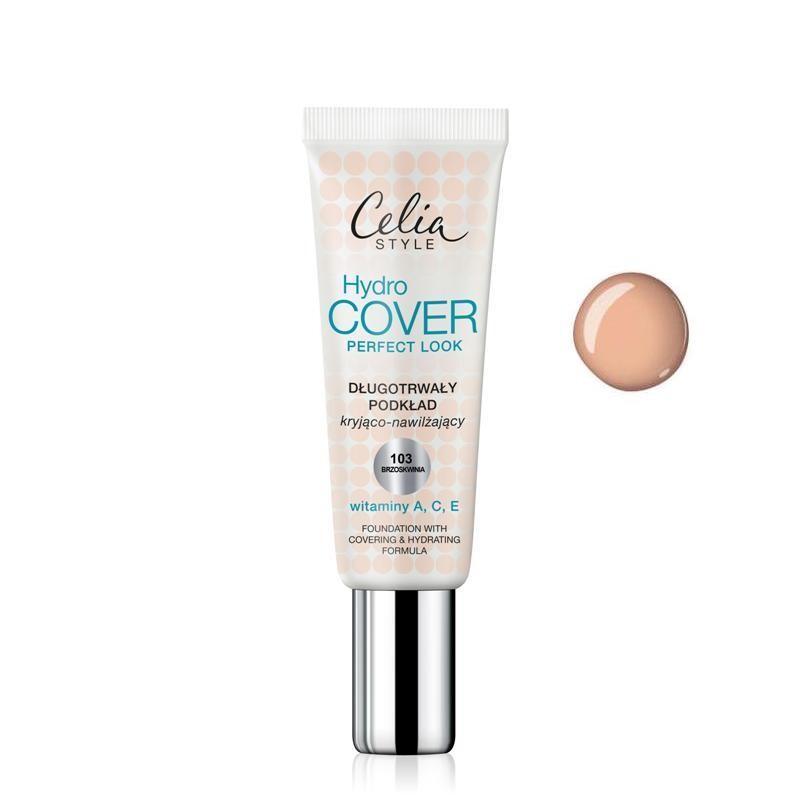 

Celia Hydro Cover Perfect Look Foundation стойкое маскирующее и увлажняющее тональное средство 103 Персик 30мл