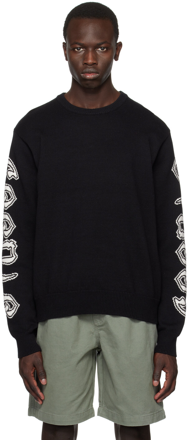 

Черный свитер интарсия Stüssy