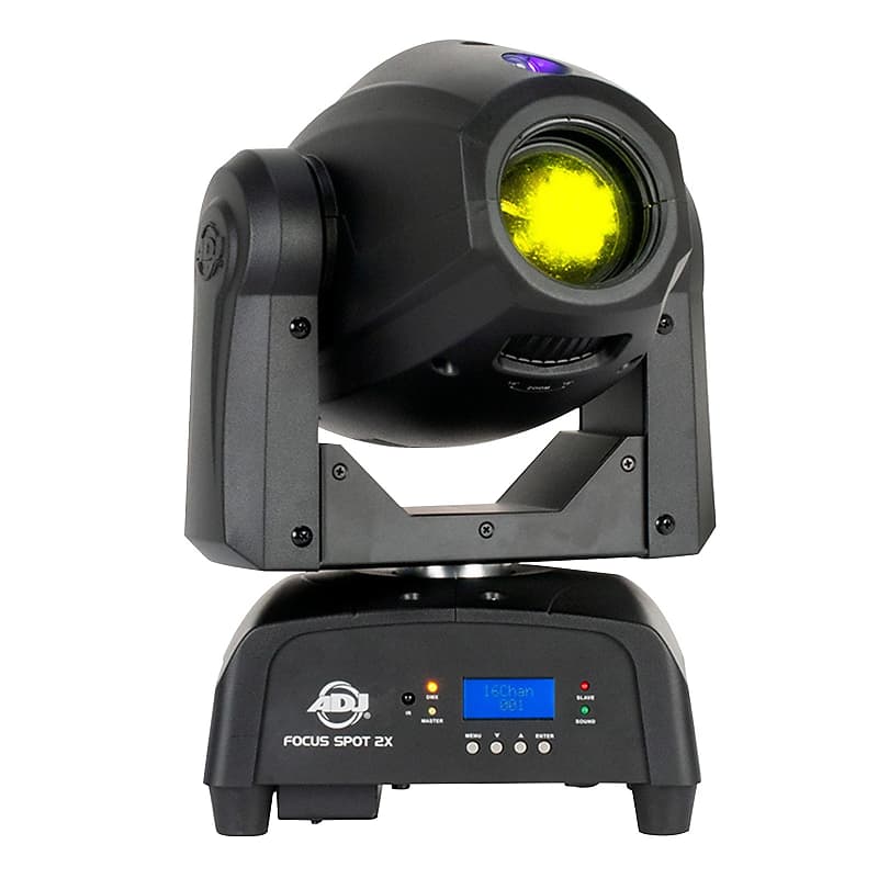 Американский DJ Focus Spot 2X 100 Вт Светодиодный УФ-светильник с подвижной головкой American DJ American DJ Focus Spot 2X 100W LED UV Moving Head Yoke Lighting Fixture