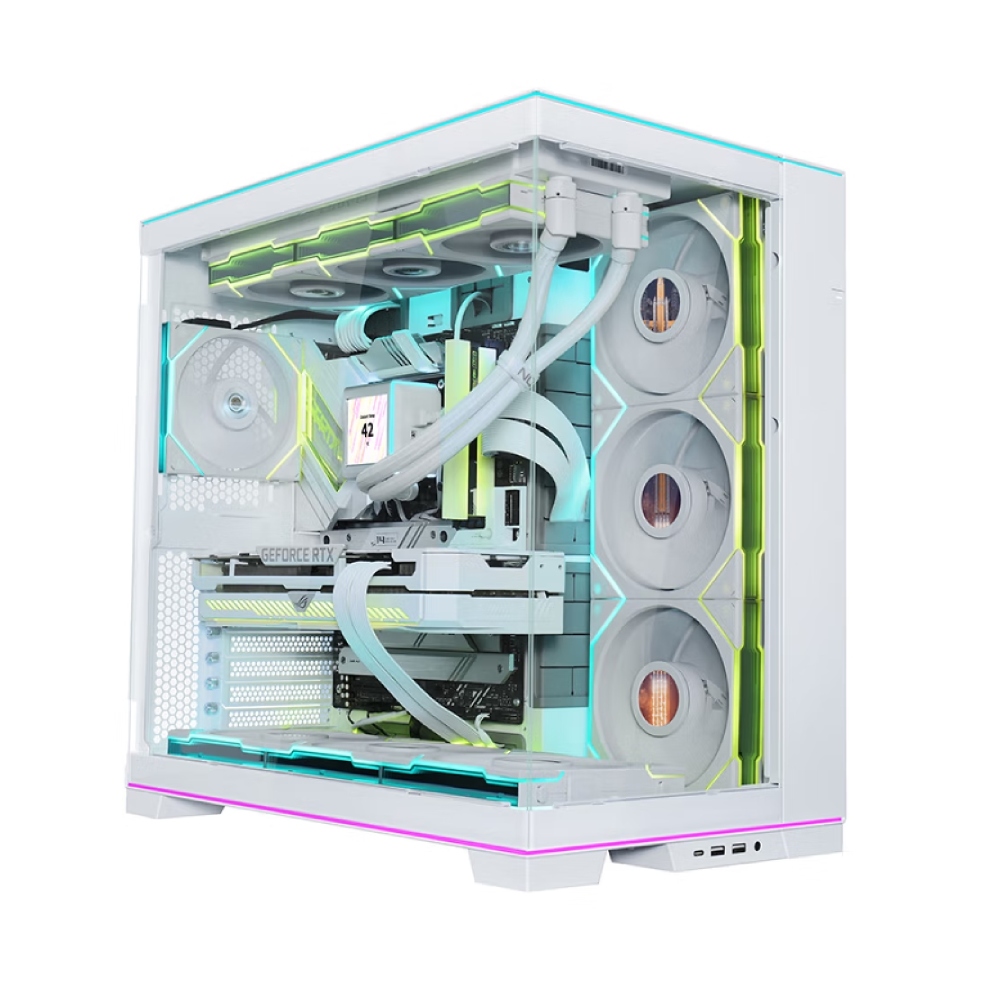 Корпус Lian Li O11D Evo RGB, Full Tower, белый корпус lian li o11 dynamic mini s mini tower белоснежный