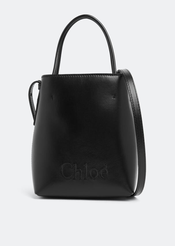 

Сумка-тоут CHLOÉ Chloé Sense micro tote bag, черный