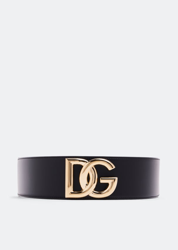 Ремень DOLCE&GABBANA DG stretch leather belt, черный