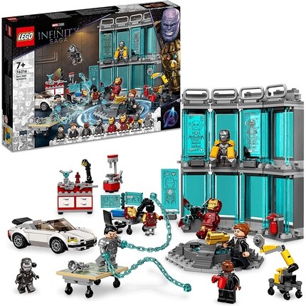 

Конструктор Lego 76216 Marvel мастерская железного человека с костюмами