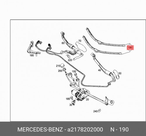 Щетки с/о /ts wischerblatt A2178202000 MERCEDES-BENZ щетки стеклоочистителя torso 500mm 1399371
