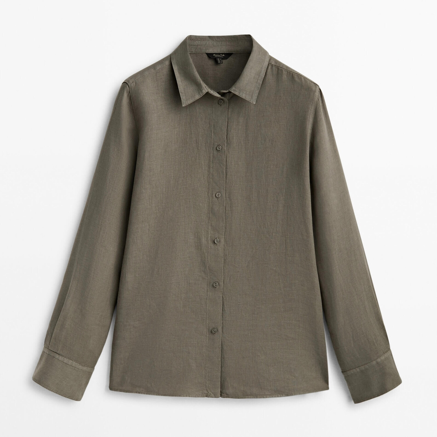 

Блузка Massimo Dutti 100% Linen, хаки