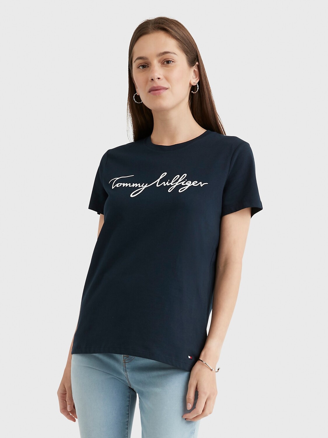 

Футболка с круглым вырезом signature Tommy Hilfiger, небо пустыни