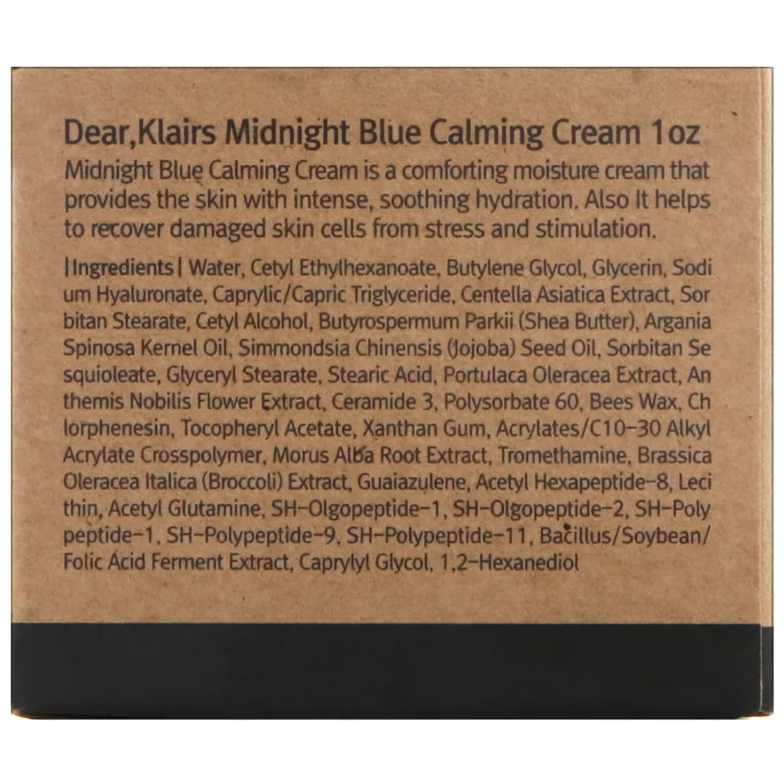 Dear klairs midnight blue calming cream