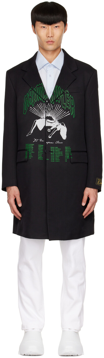 

Черный блейзер из переработанного полиэстера Raf Simons