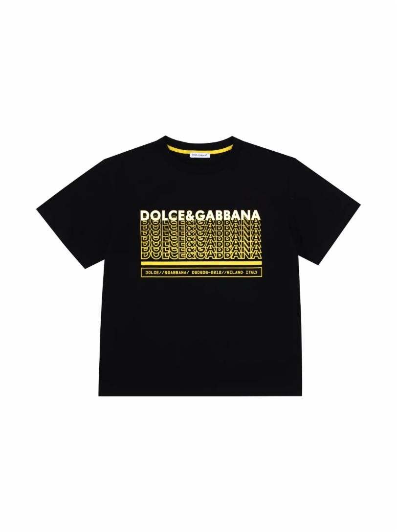 

Хлопковая футболка с логотипом Dolce&Gabbana