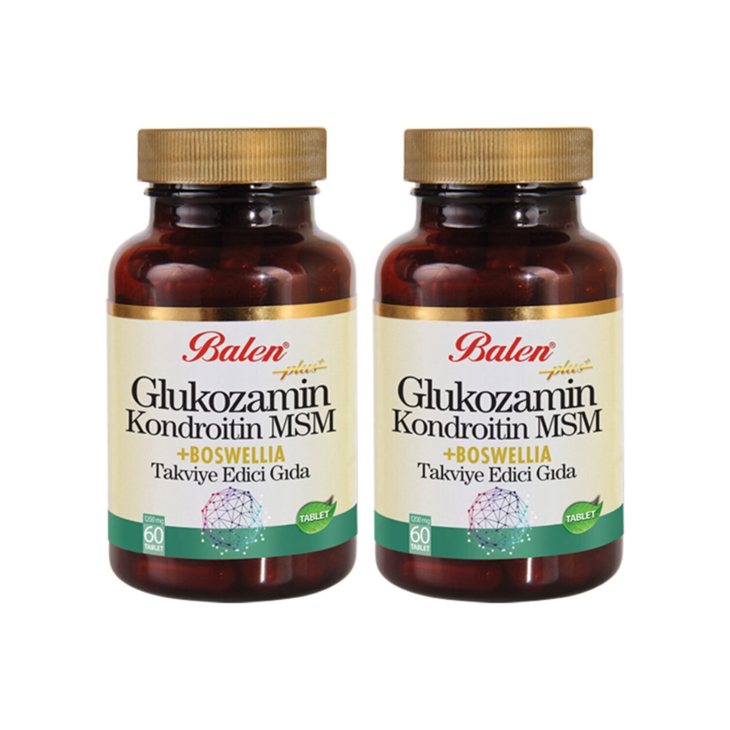 Активная добавка глюкозамин Balen Chondroitin Msm Boswelia Tablet, 60 капсул, 1200 мг, 2 штуки 2sn glucosamine chondroitin msm 600mg 100caps