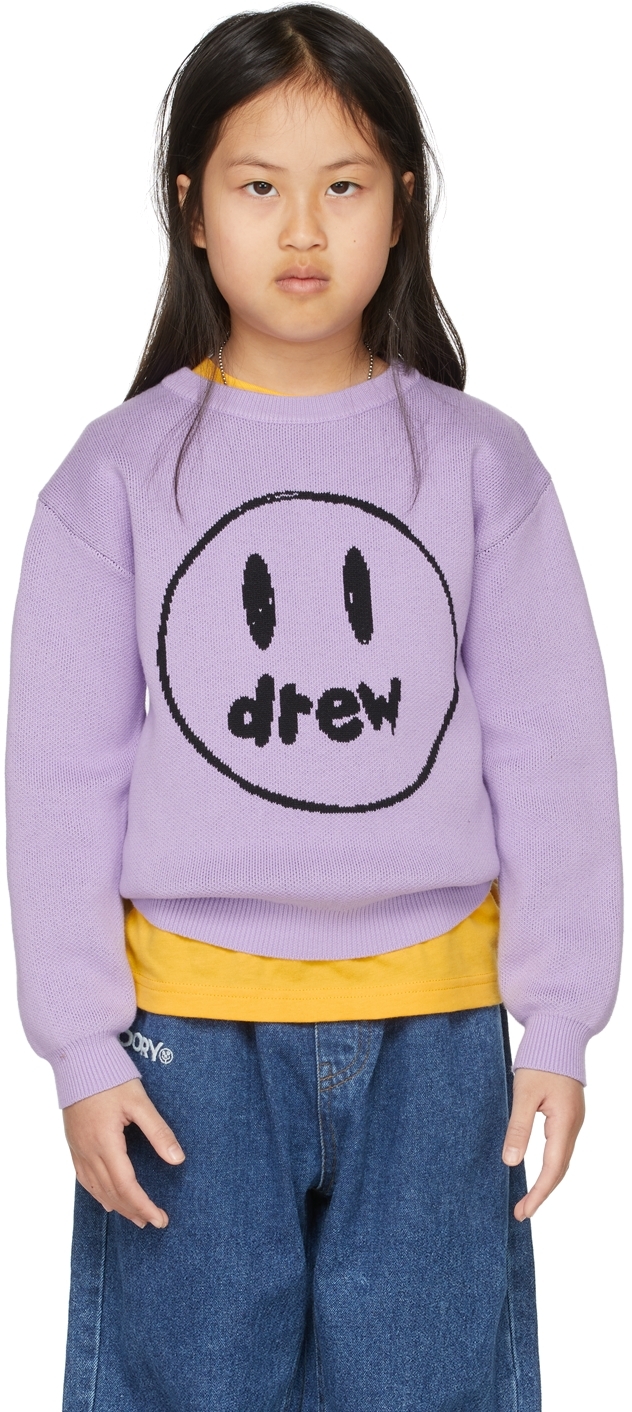 Эксклюзивный детский свитер SSENSE с фиолетовым талисманом drew house