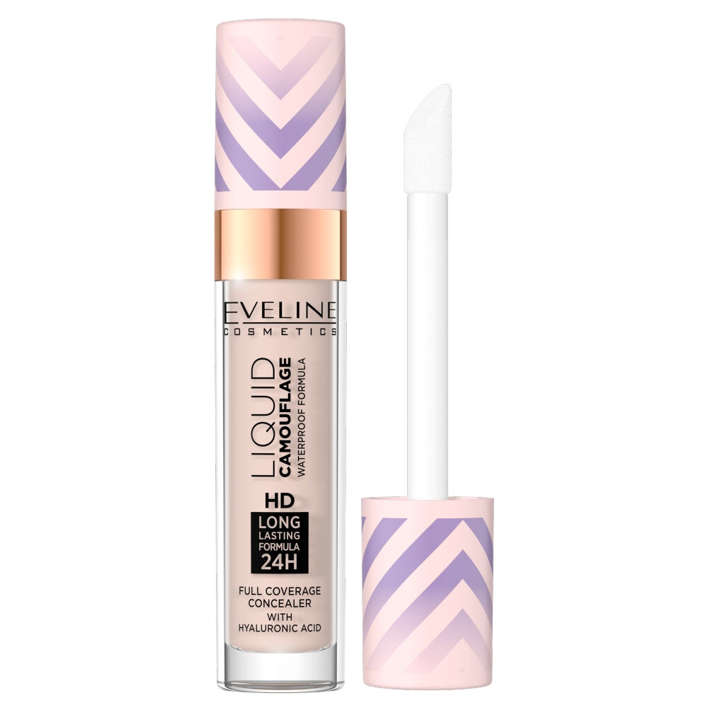 

Eveline Cosmetics Liquid Camouflage водостойкий камуфлирующий консилер с гиалуроновой кислотой 02 Light Vanilla 7,5мл