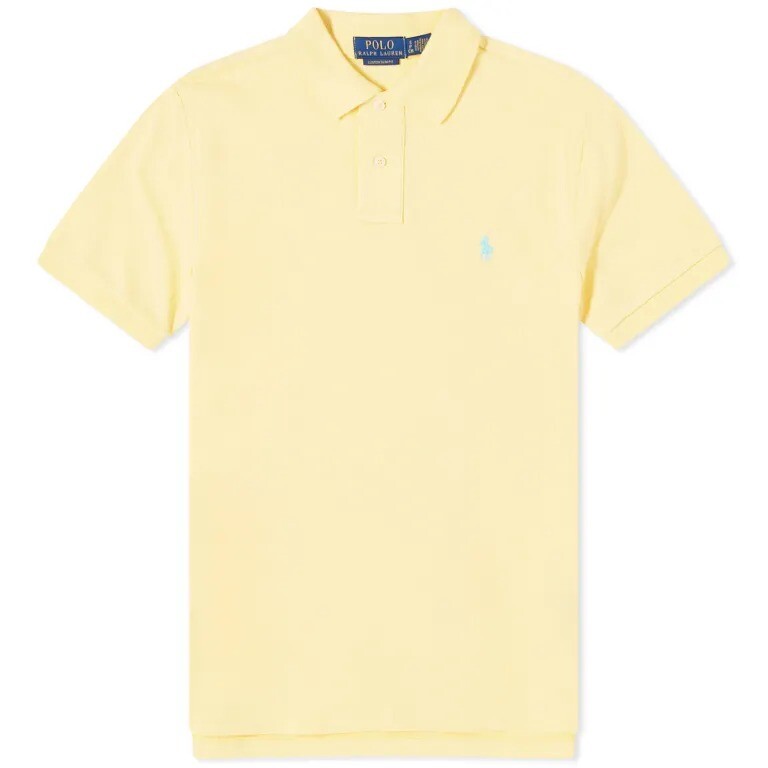

Рубашка поло Polo Ralph Lauren Colour Shop Custom Fit, светло-желтый