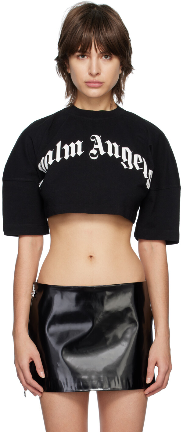 

Черная футболка с молнией сзади Palm Angels