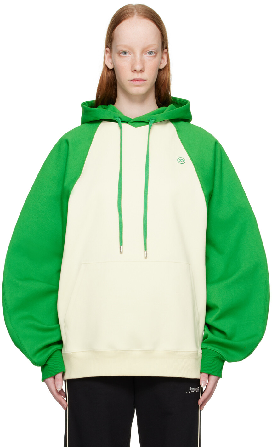 

Зеленая и Off-White толстовка с капюшоном Aglan ADER error