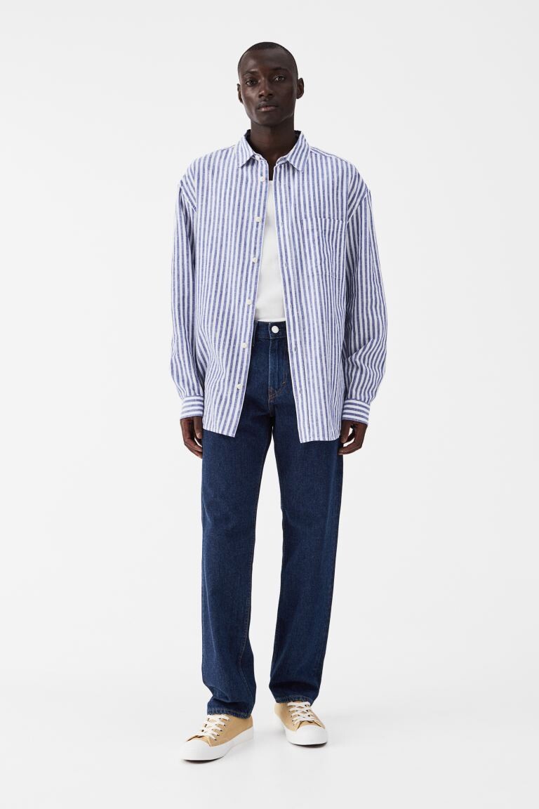 

Свободные джинсы H&M, темно-синий деним