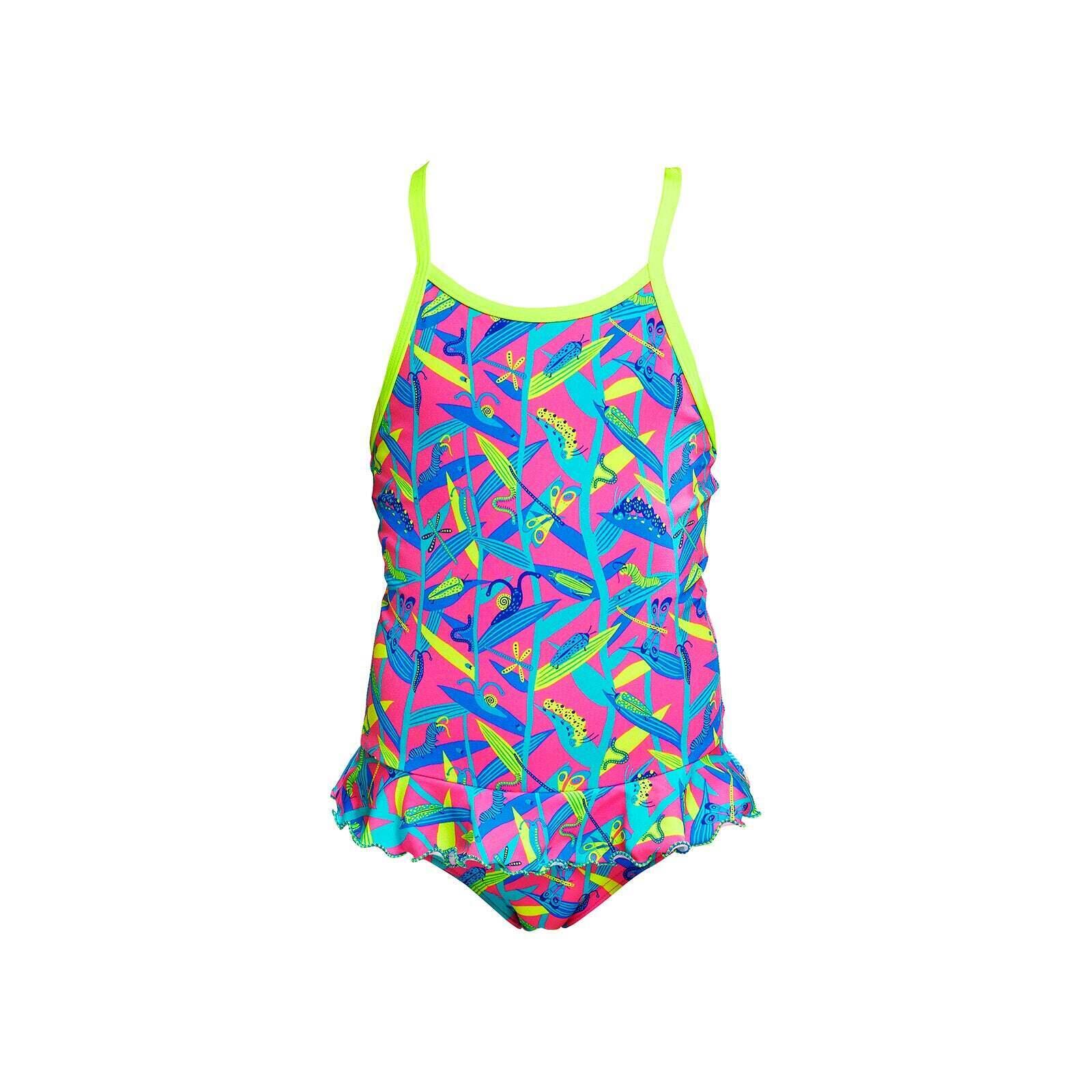 Сплошной купальник для девочки Funkita Eco Belted Frill розовый