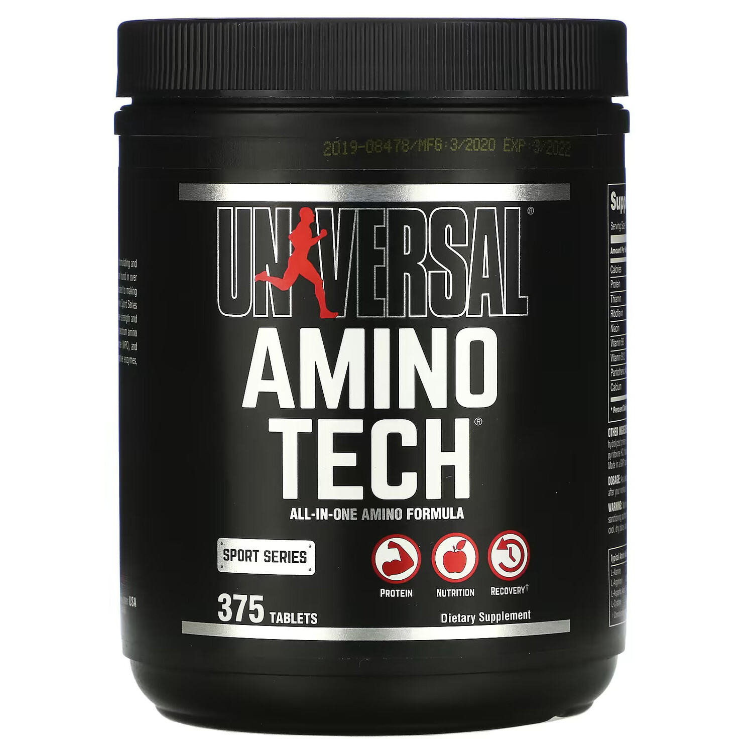 

Universal Nutrition, Amino Tech, универсальная формула с аминокислотами, 375 таблеток