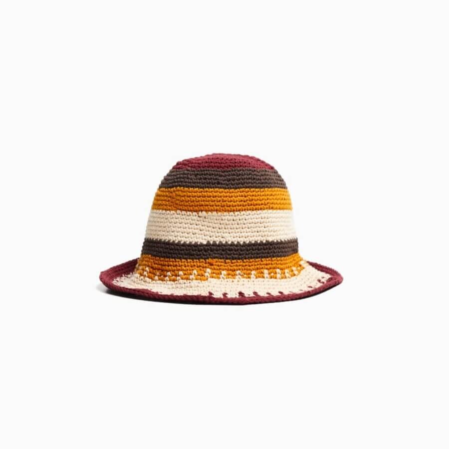 

Панама Bershka Crochet Bucket, оранжевый