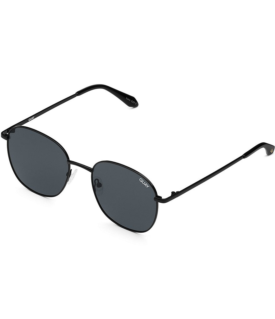 цена Круглые поляризованные солнцезащитные очки Quay Australia унисекс Jezabell 53 мм, черный