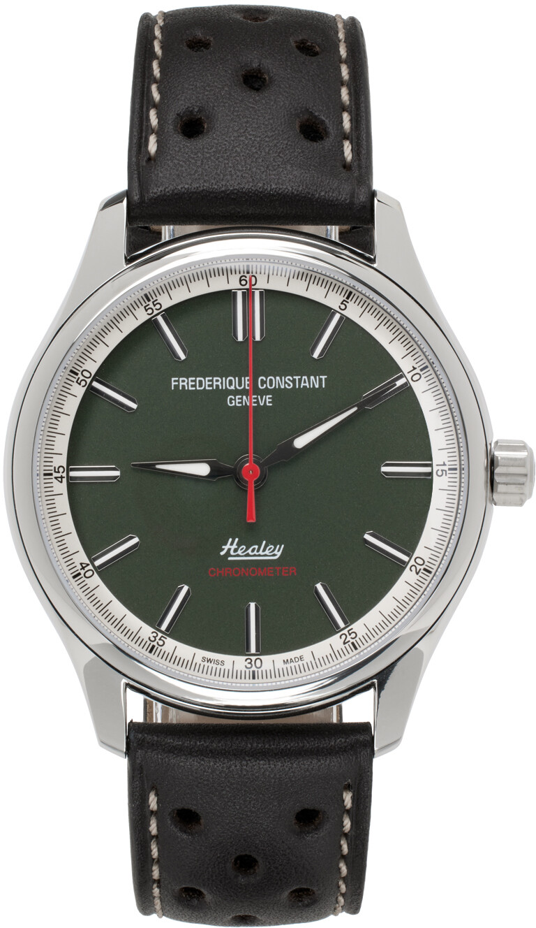 

Коричнево-зеленые винтажные автоматические часы Rally Healey COSC Frederique Constant