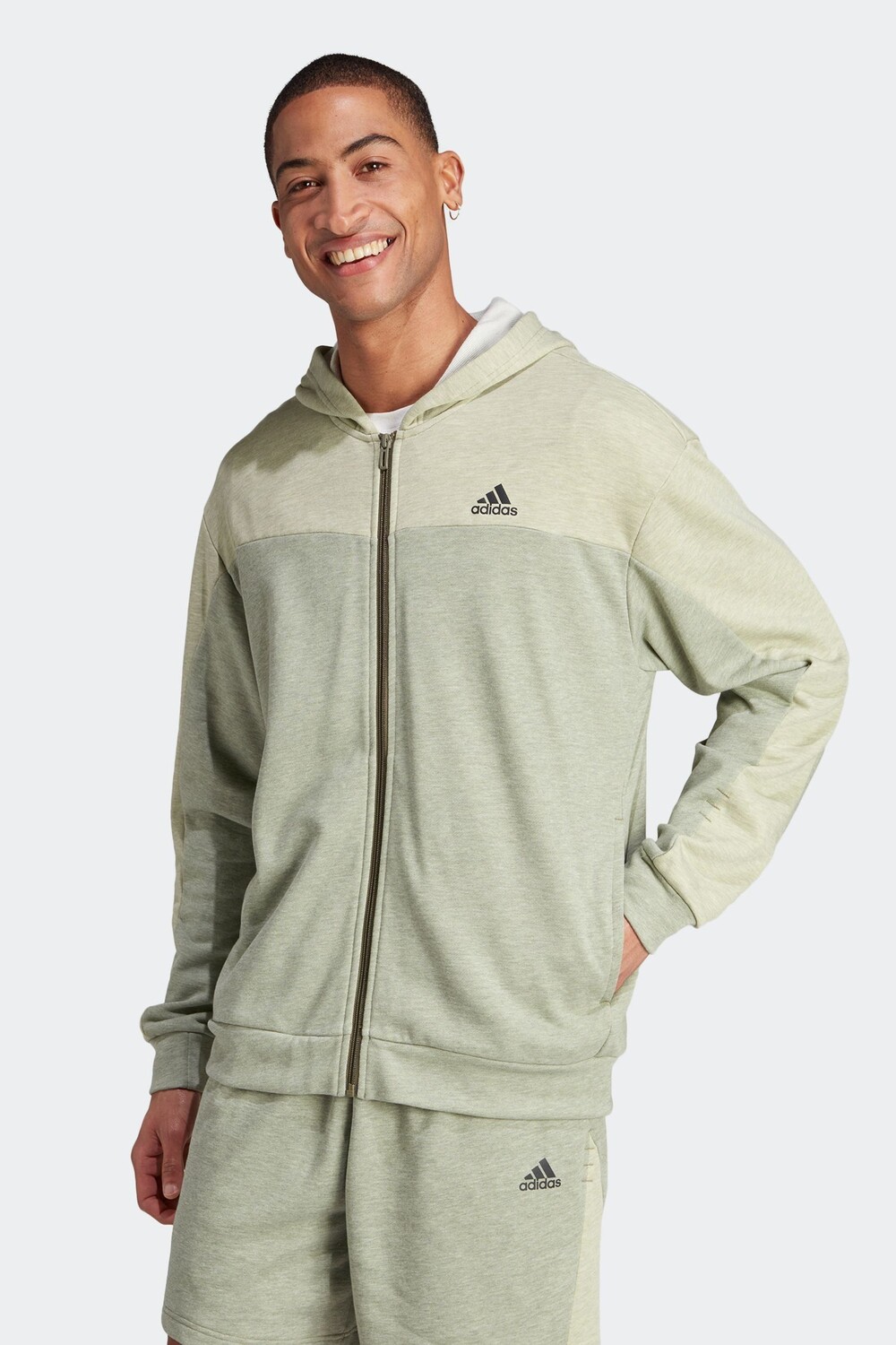 

Толстовка Sportswear Melange на молнии adidas, зеленый