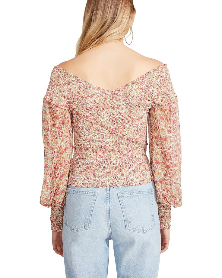 

Топ Steve Madden Smock Factor Update Top, цвет Ivory Floral